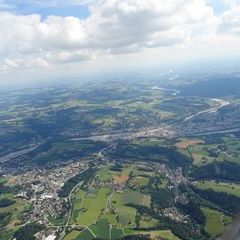 Flugwegposition um 14:15:22: Aufgenommen in der Nähe von Passau, Deutschland in 1565 Meter